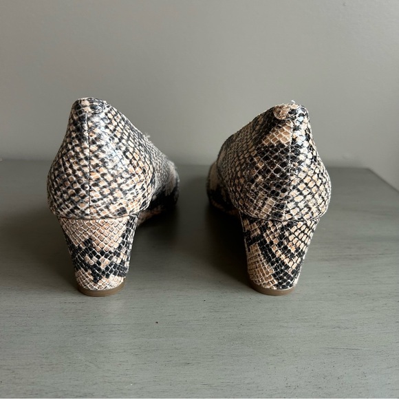 Vionic Antonia Orthaheel Leather Snakeskin Slip On Wedge Heels Shoes Women Sz 7 - Picture 5 of 14